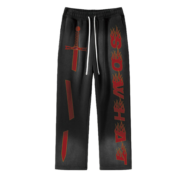 Straight-leg sweatpants