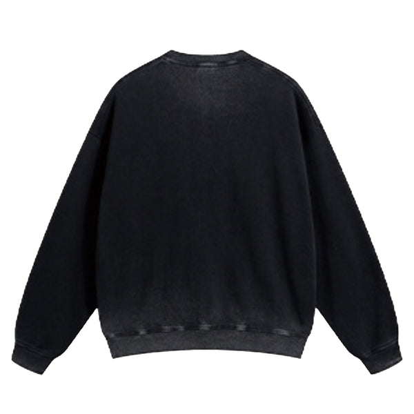 Washed crew neck sweatshirt