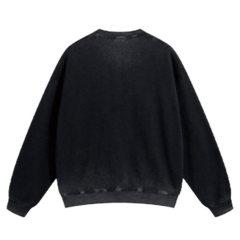 Washed crew neck sweatshirt
