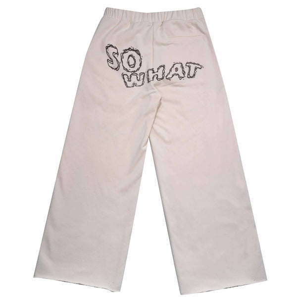 Straight wide-leg sweatpants with snake element
