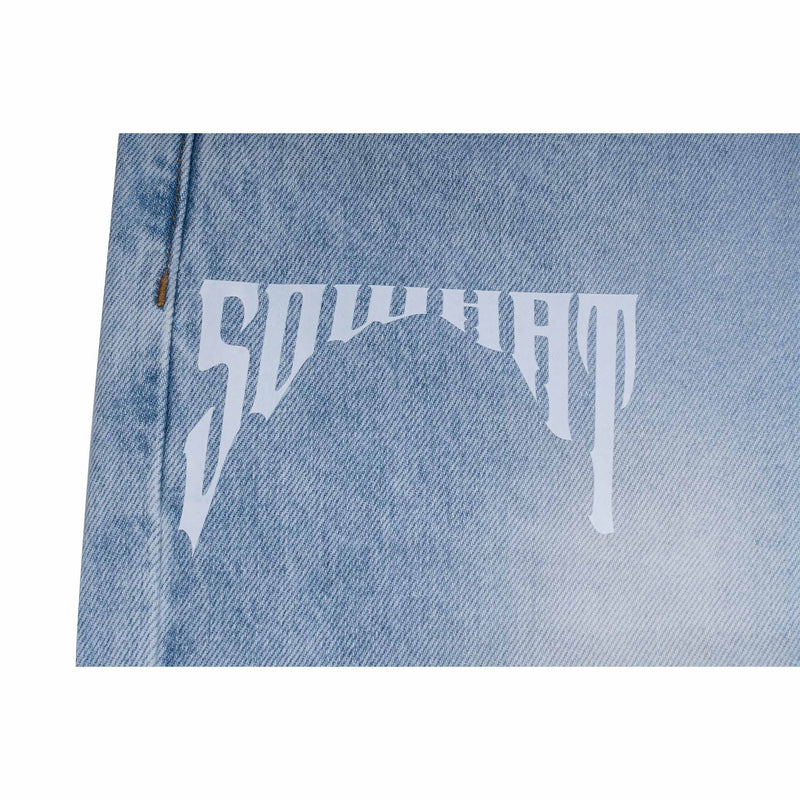 Frosted denim jeans