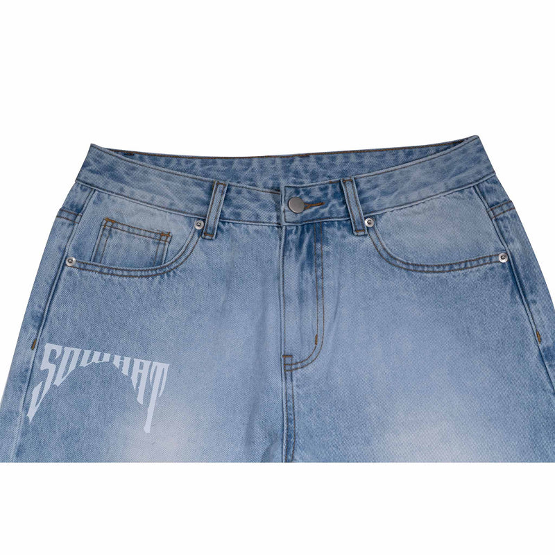 Frosted denim jeans