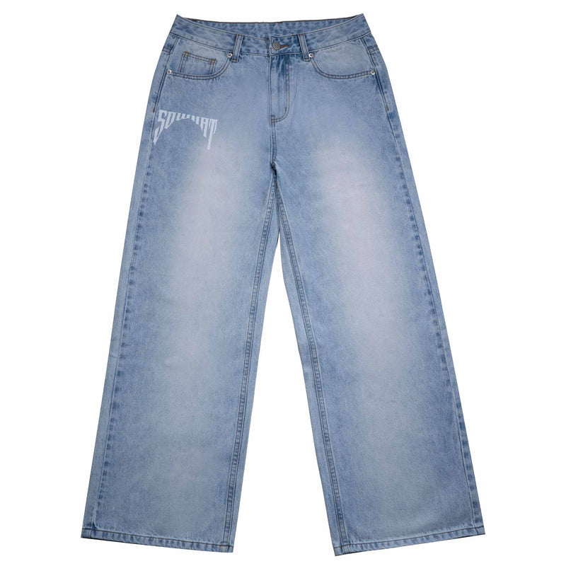 Frosted denim jeans