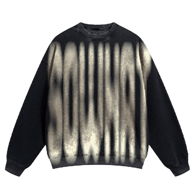Washed crew neck sweatshirt