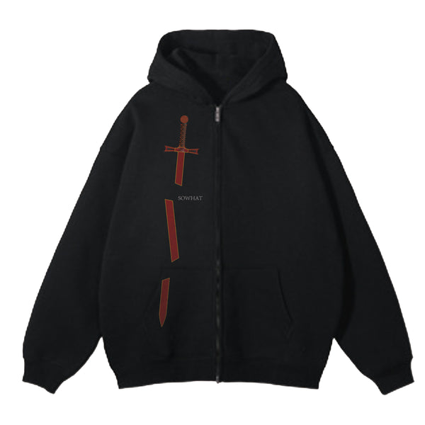 Zip hooded sweatshirt