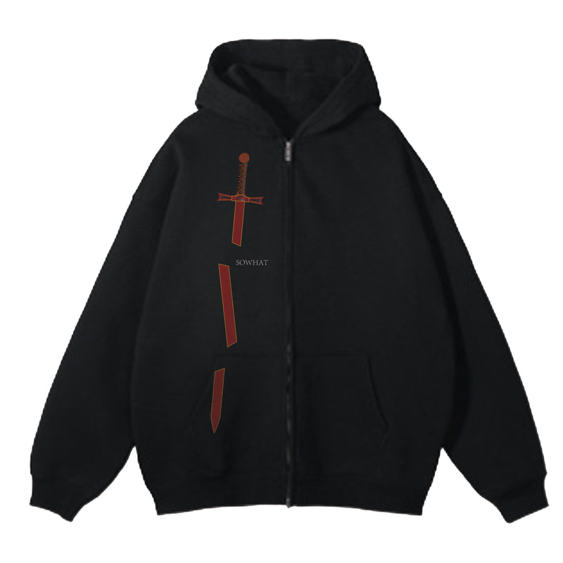 Zip hooded sweatshirt