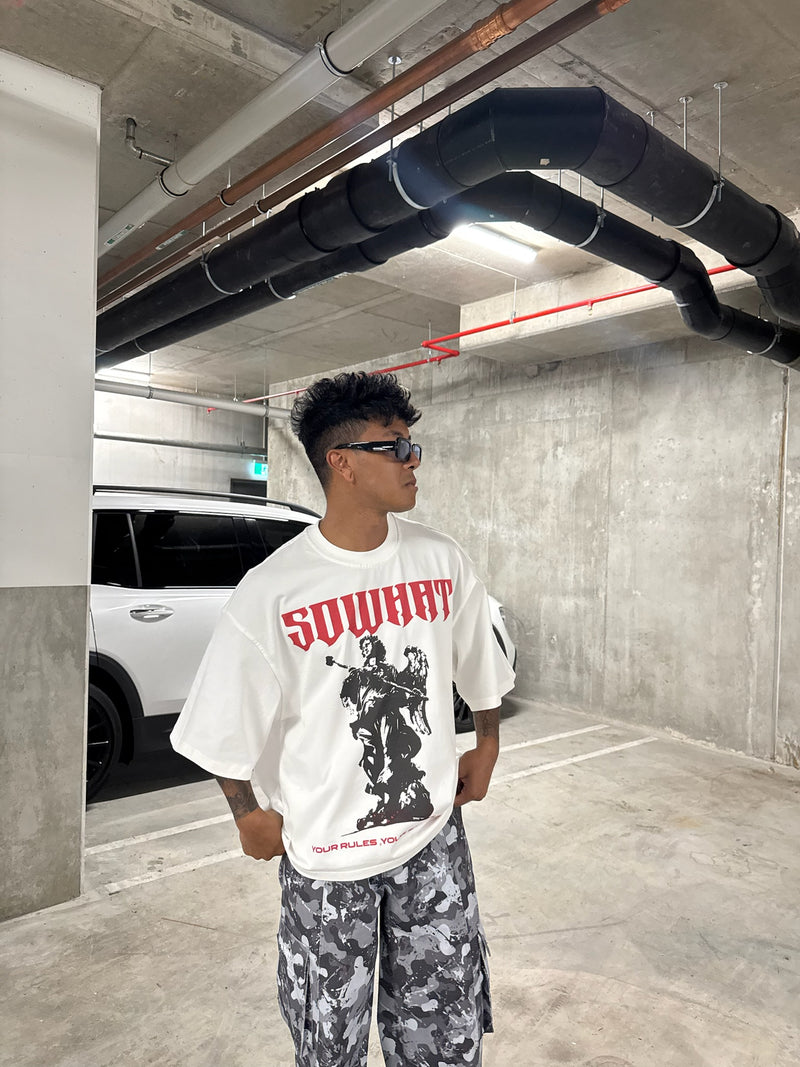 "Guardian Angel with Staff" loose fit short-sleeved T-shirt