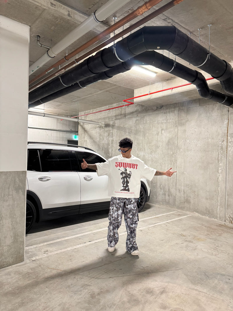 "Guardian Angel with Staff" loose fit short-sleeved T-shirt