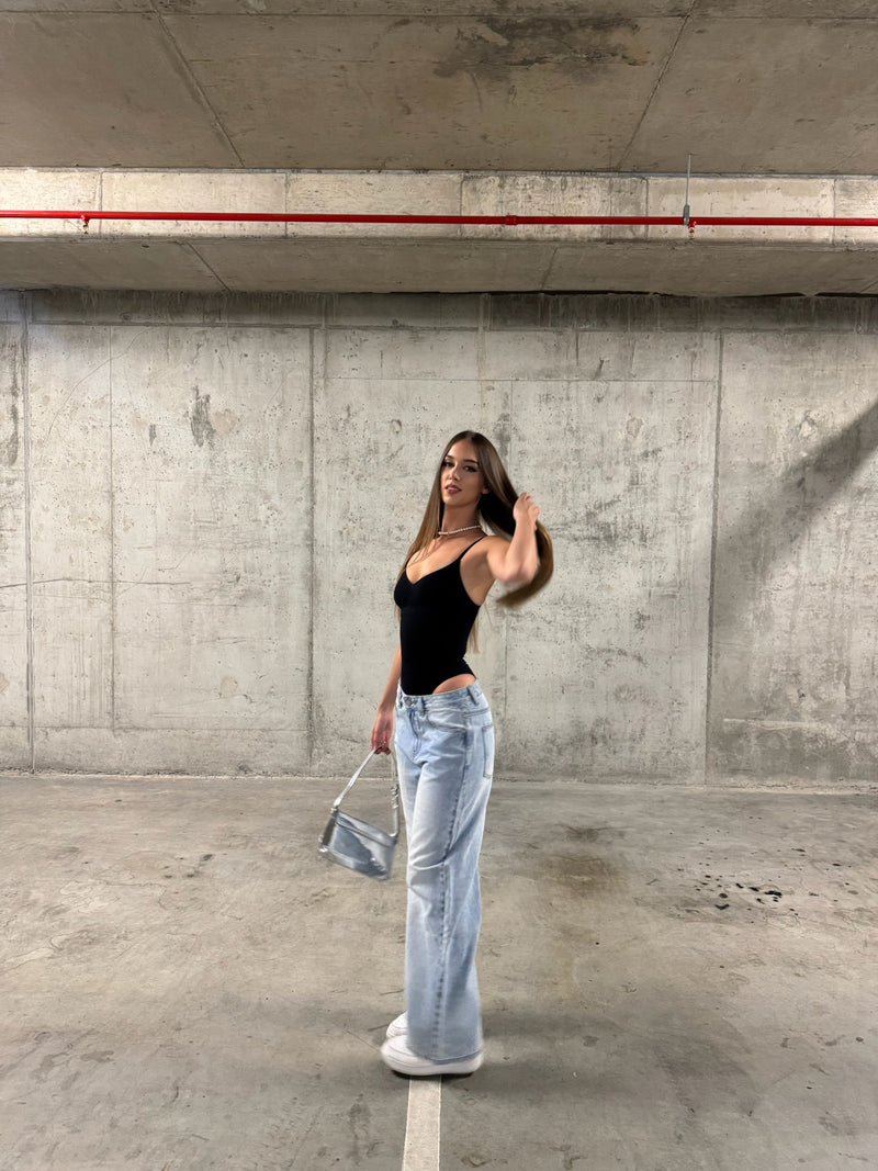 Frosted denim jeans