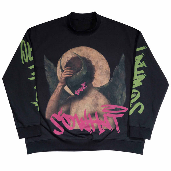 "Moonwing Angel" round neck sweatshirt