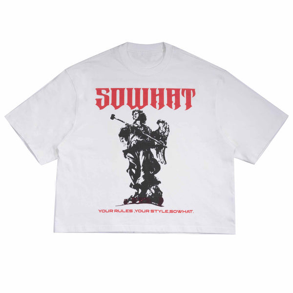"Guardian Angel with Staff" loose fit short-sleeved T-shirt